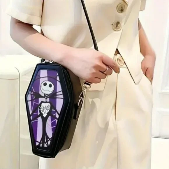 Jack Skellington Coffin Shaped cross body purse Bag Nightmare before Christmas - Picture 2 of 3
